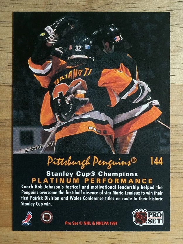 1991-92 Pro Set Platinum #144 Pittsburgh Penguins
