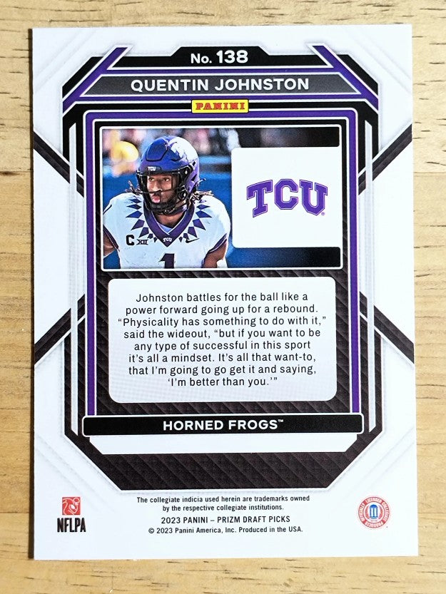 2023 Panini Prizm Draft Picks #138 Quentin Johnston