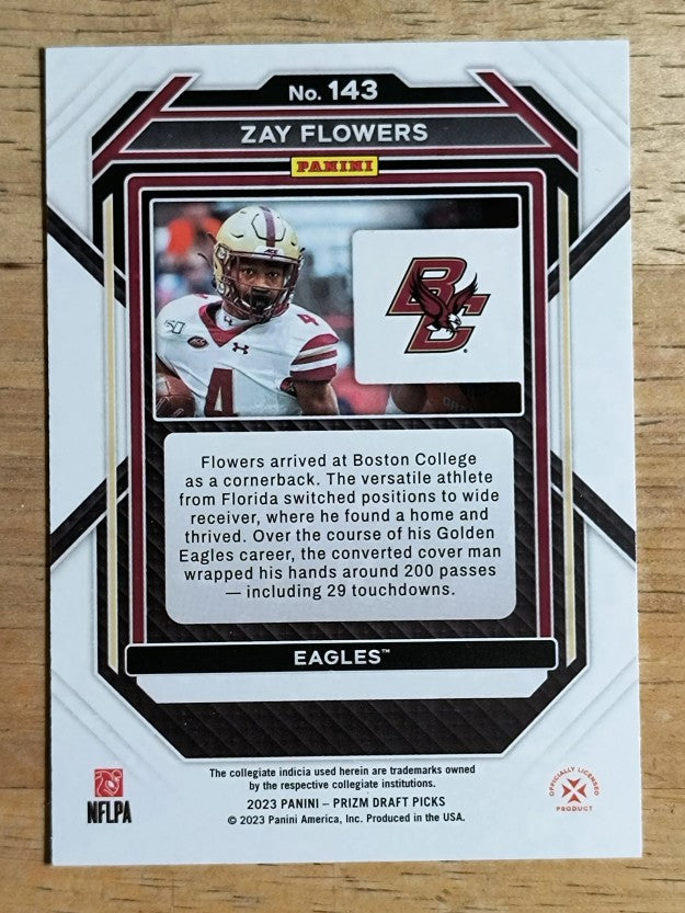 2023 Panini Prizm Draft Picks #143 Zay Flowers