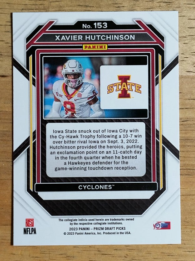 2023 Panini Prizm Draft Picks #153 Xavier Hutchinson