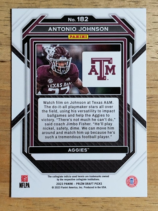 2023 Panini Prizm Draft Picks #182 Antonio Johnson