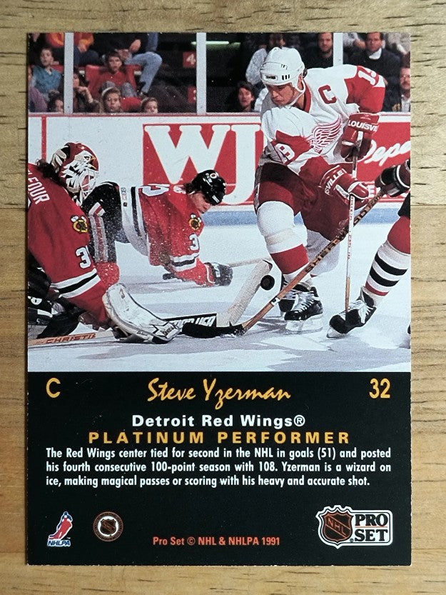 1991-92 Pro Set Platinum #32 Steve Yzerman