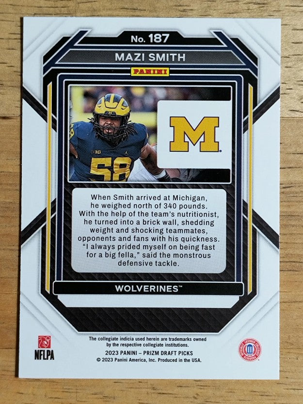 2023 Panini Prizm Draft Picks #187 Mazi Smith