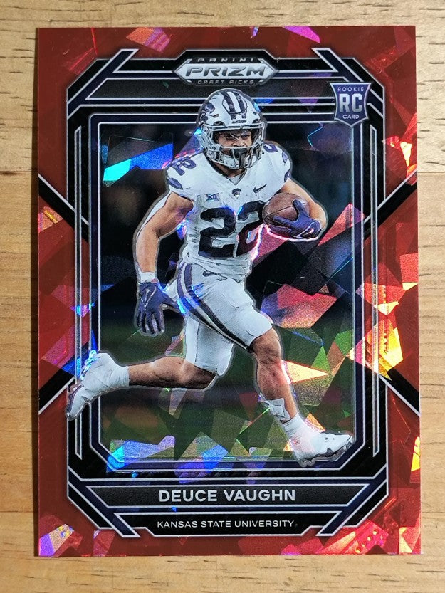 2023 Panini Prizm Draft Picks Prizms Red Ice #126 Deuce Vaughn