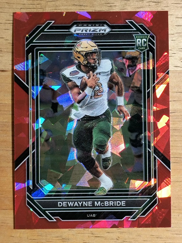 2023 Panini Prizm Draft Picks Prizms Red Ice #131 DeWayne McBride