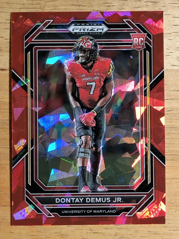 2023 Panini Prizm Draft Picks Prizms Red Ice #151 Dontay Demus Jr.