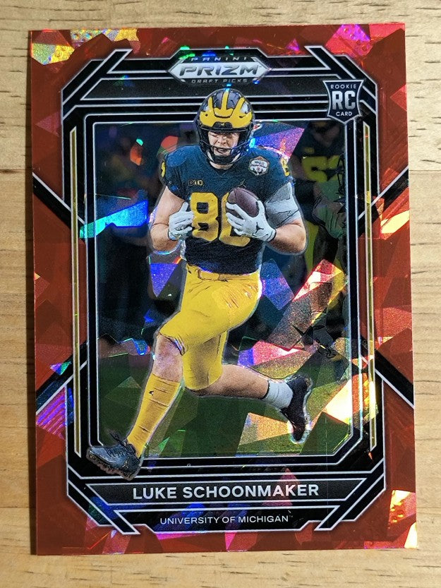2023 Panini Prizm Draft Picks Prizms Red Ice #161 Luke Schoonmaker