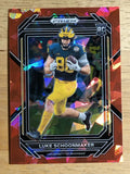 2023 Panini Prizm Draft Picks Prizms Red Ice #161 Luke Schoonmaker