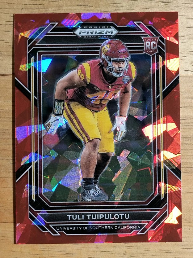 2023 Panini Prizm Draft Picks Prizms Red Ice #171 Tuli Tuipulotu