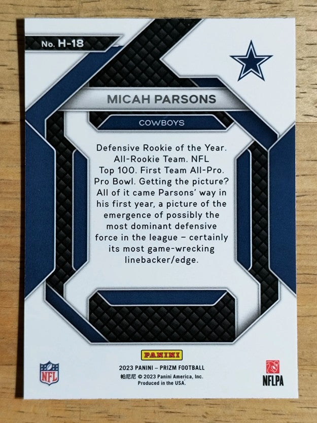 2023 Panini Prizm Emergent #18 Micah Parsons