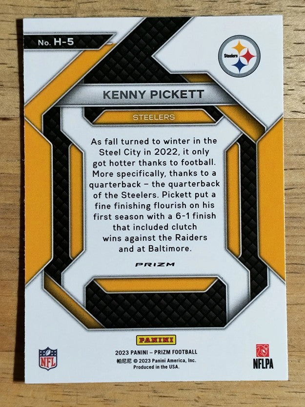 2023 Panini Prizm Emergent Prizms Green Wave #5 Kenny Pickett