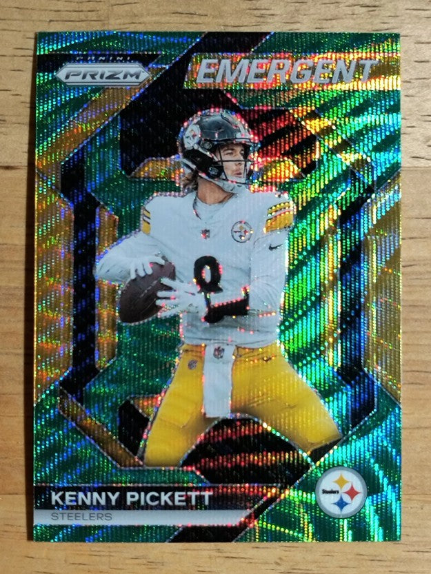 2023 Panini Prizm Emergent Prizms Green Wave #5 Kenny Pickett