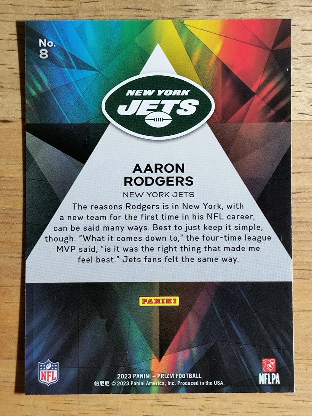 2023 Panini Prizm Prizmatic #8 Aaron Rodgers