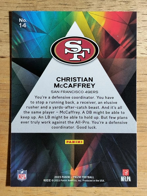 2023 Panini Prizm Prizmatic #14 Christian McCaffrey
