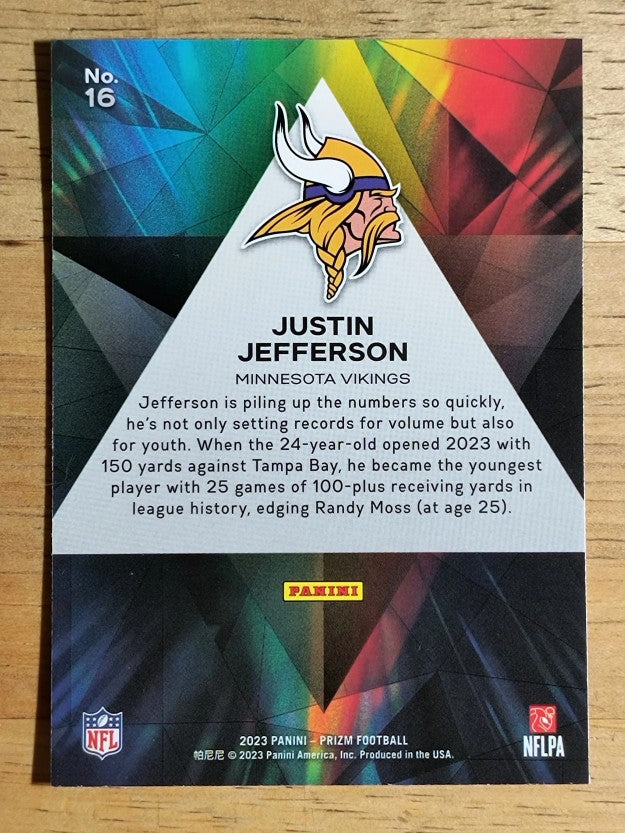 2023 Panini Prizm Prizmatic #16 Justin Jefferson