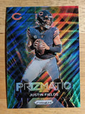 2023 Panini Prizm Prizmatic Prizms Green Wave #3 Justin Fields