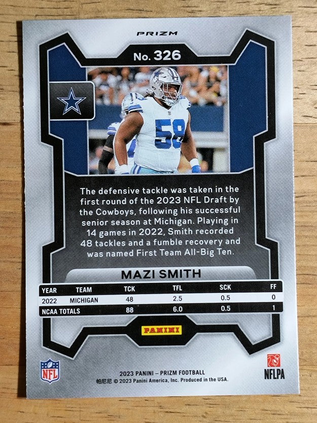 2023 Panini Prizm Prizms Green #326 Mazi Smith