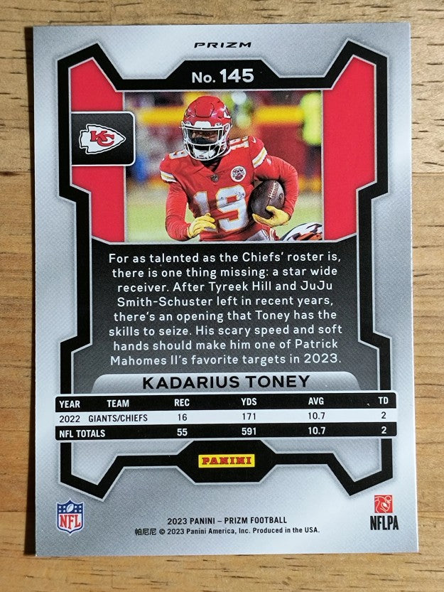 2023 Panini Prizm Prizms Green Wave #145 Kadarius Toney