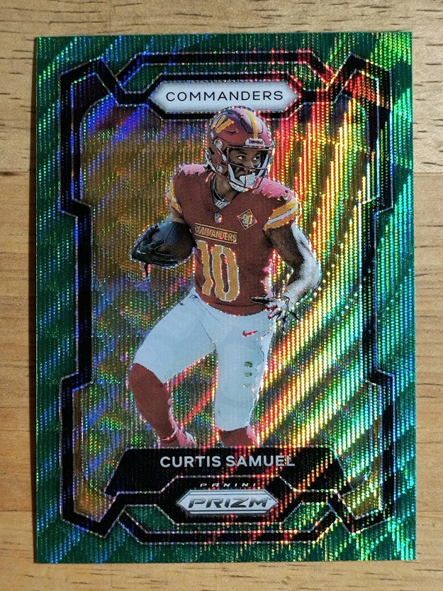 2023 Panini Prizm Prizms Green Wave #294 Curtis Samuel