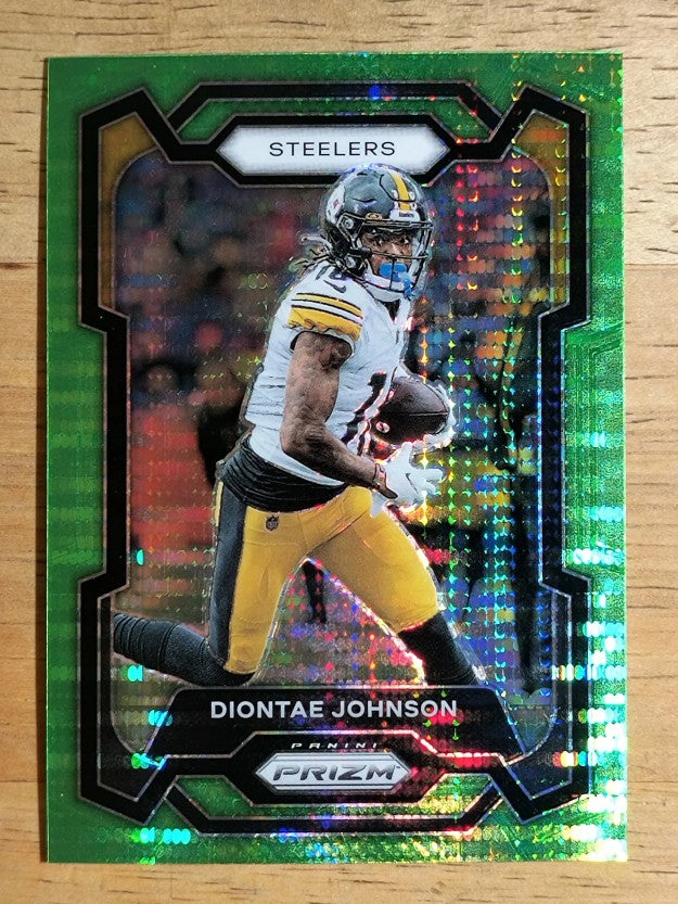 2023 Panini Prizm Prizms Neon Green Pulsar #247 Diontae Johnson