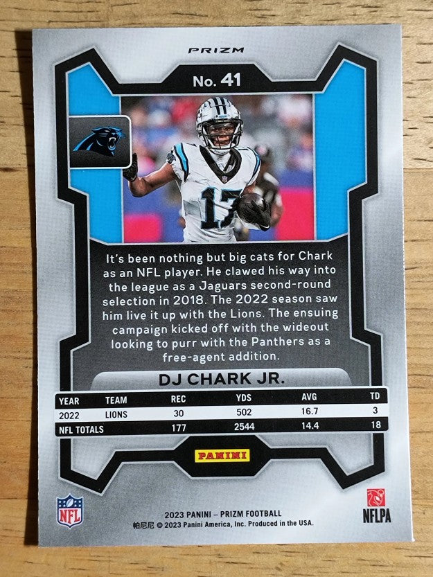 2023 Panini Prizm Prizms Orange Ice #41 D.J. Chark Jr.