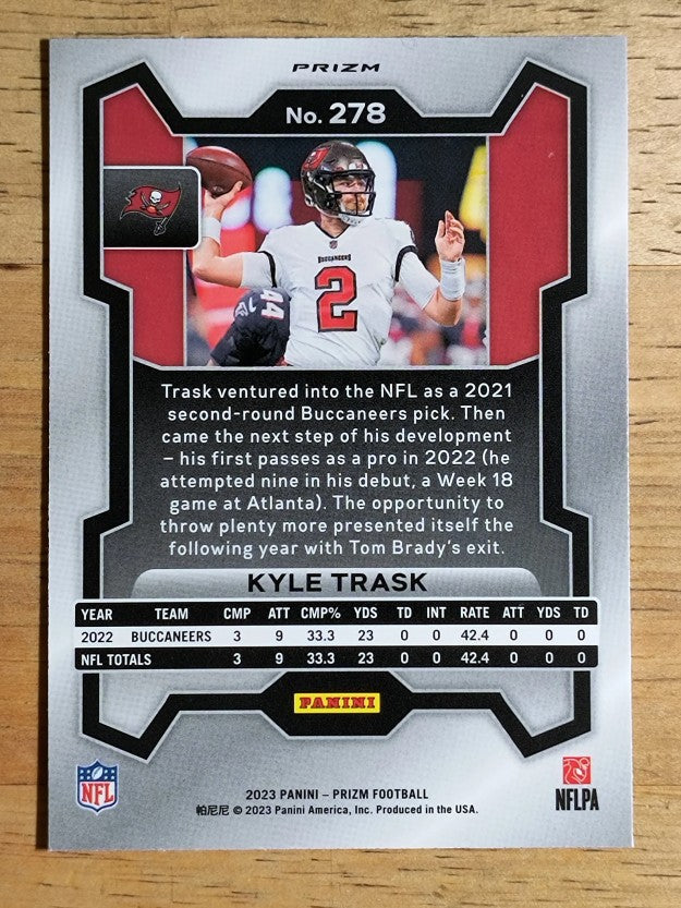 2023 Panini Prizm Prizms Orange Ice #278 Kyle Trask