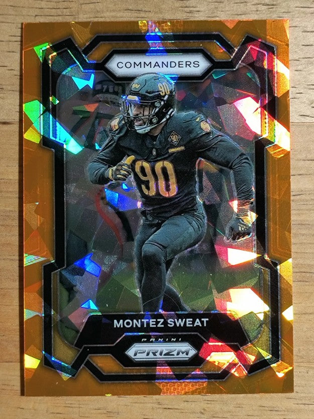 2023 Panini Prizm Prizms Orange Ice #299 Montez Sweat