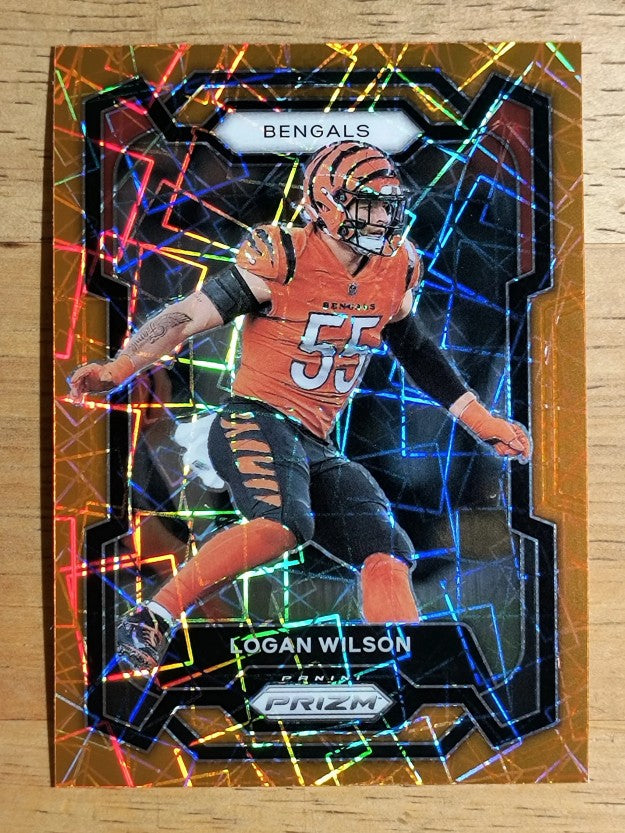 2023 Panini Prizm Prizms Orange Lazer #60 Logan Wilson