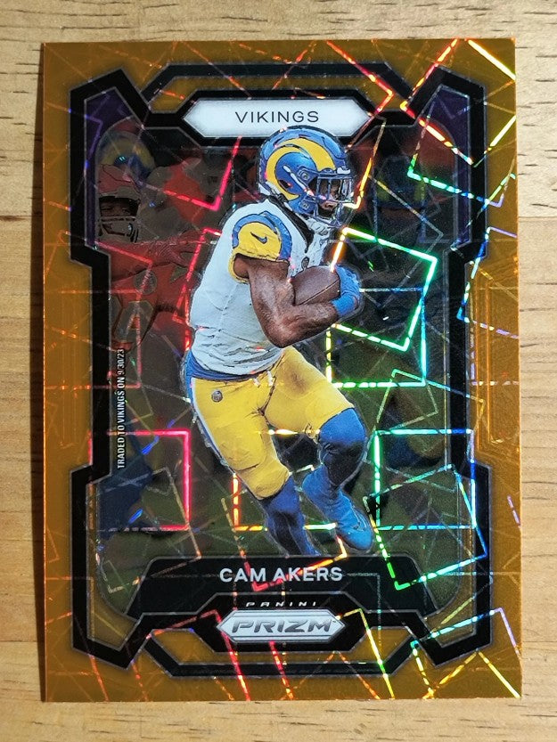 2023 Panini Prizm Prizms Orange Lazer #164 Cam Akers