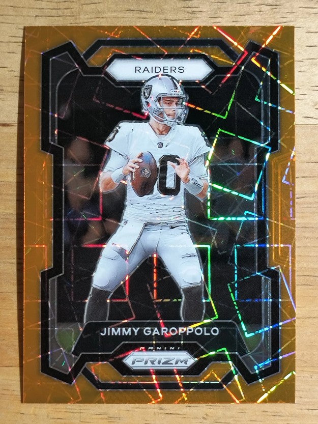 2023 Panini Prizm Prizms Orange Lazer #176 Jimmy Garoppolo