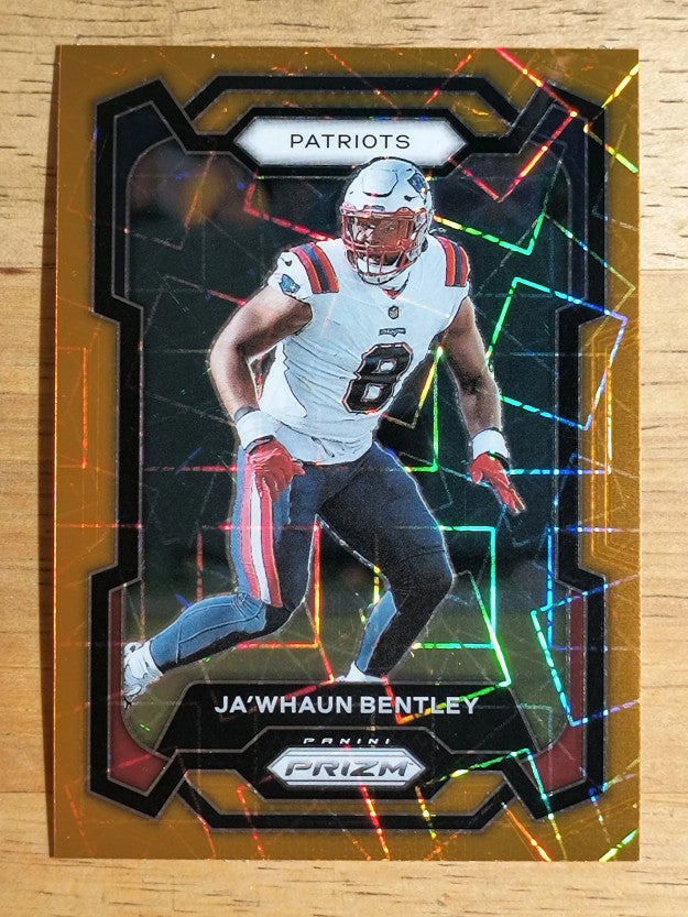 2023 Panini Prizm Prizms Orange Lazer #202 Ja'whaun Bentley