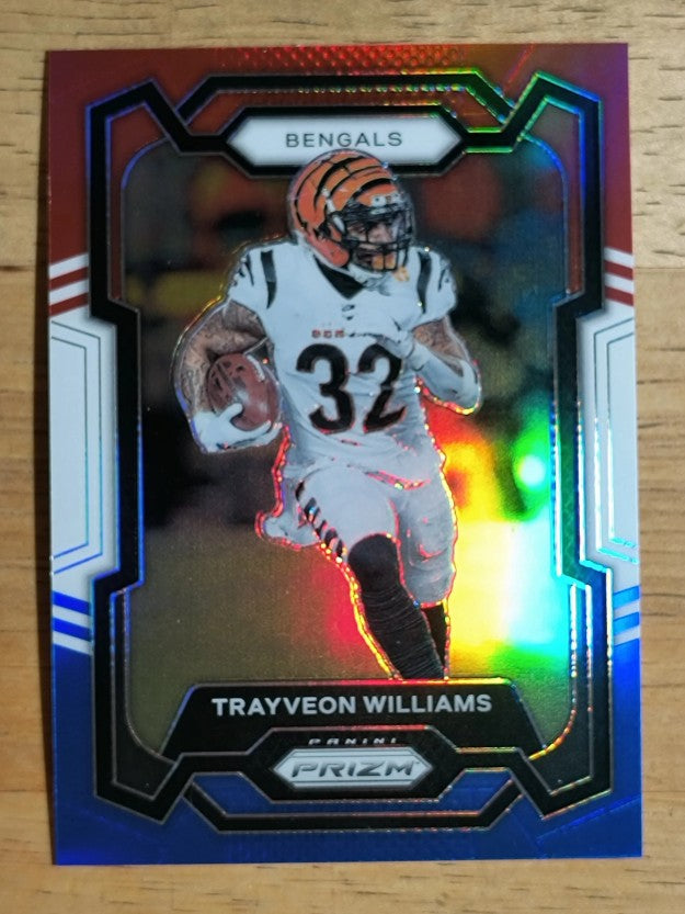 2023 Panini Prizm Prizms Red White and Blue #59 Trayveon Williams