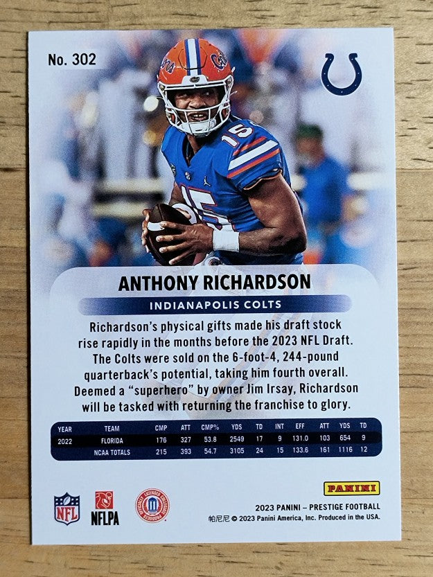 2023 Prestige #302 Anthony Richardson RC