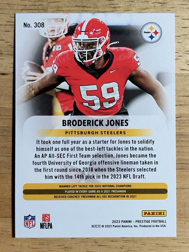 2023 Prestige #308 Broderick Jones RC