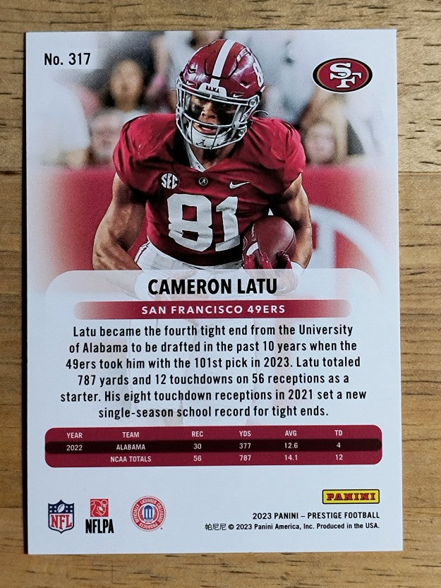 2023 Prestige #317 Cameron Latu RC