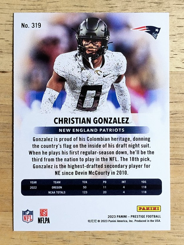 2023 Prestige #319 Christian Gonzalez RC