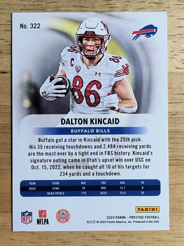 2023 Prestige #322 Dalton Kincaid RC