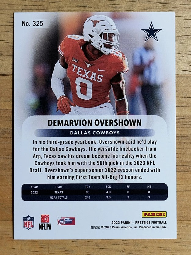 2023 Prestige #325 Demarvion Overshown RC