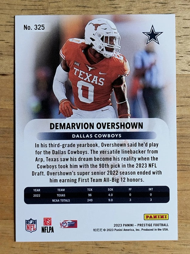 2023 Prestige #325 Demarvion Overshown RC