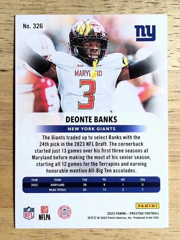 2023 Prestige #326 Deonte Banks RC