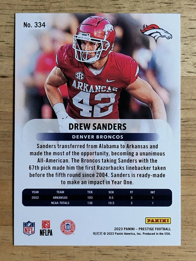 2023 Prestige #334 Drew Sanders RC