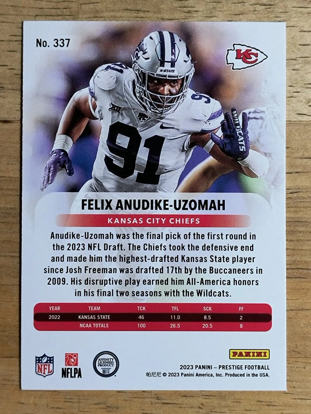 2023 Prestige #337 Felix Anudike-Uzomah RC
