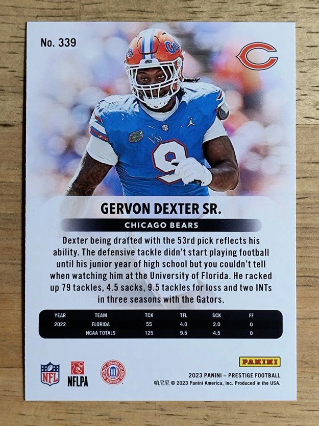 2023 Prestige #339 Gervon Dexter Sr. RC