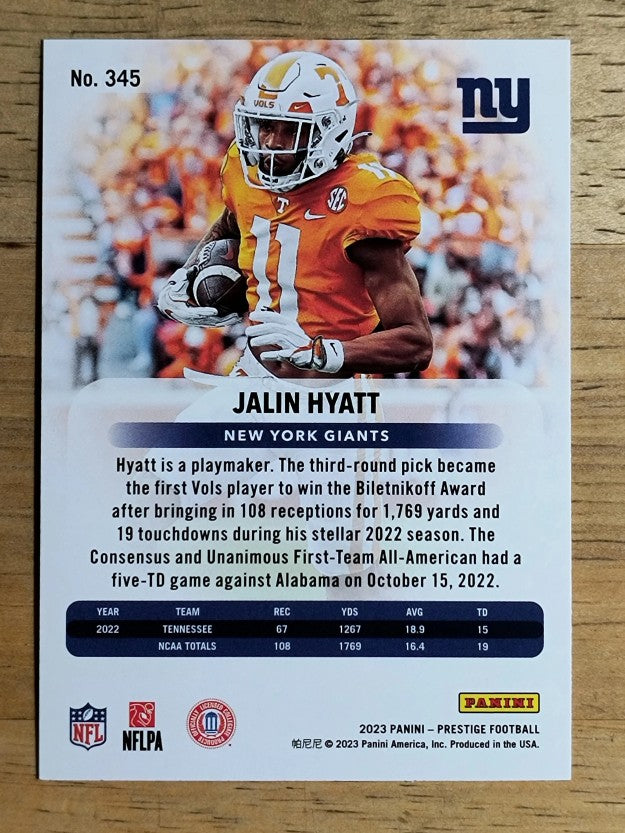 2023 Prestige #345 Jalin Hyatt RC