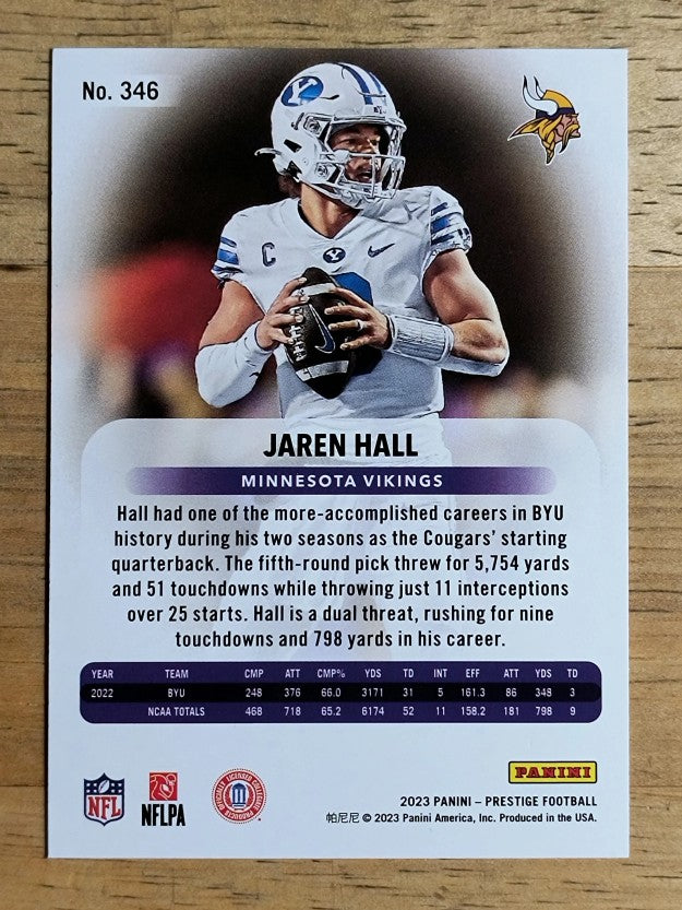 2023 Prestige #346 Jaren Hall RC