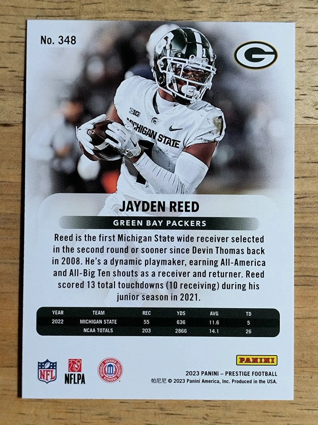 2023 Prestige #348 Jayden Reed RC
