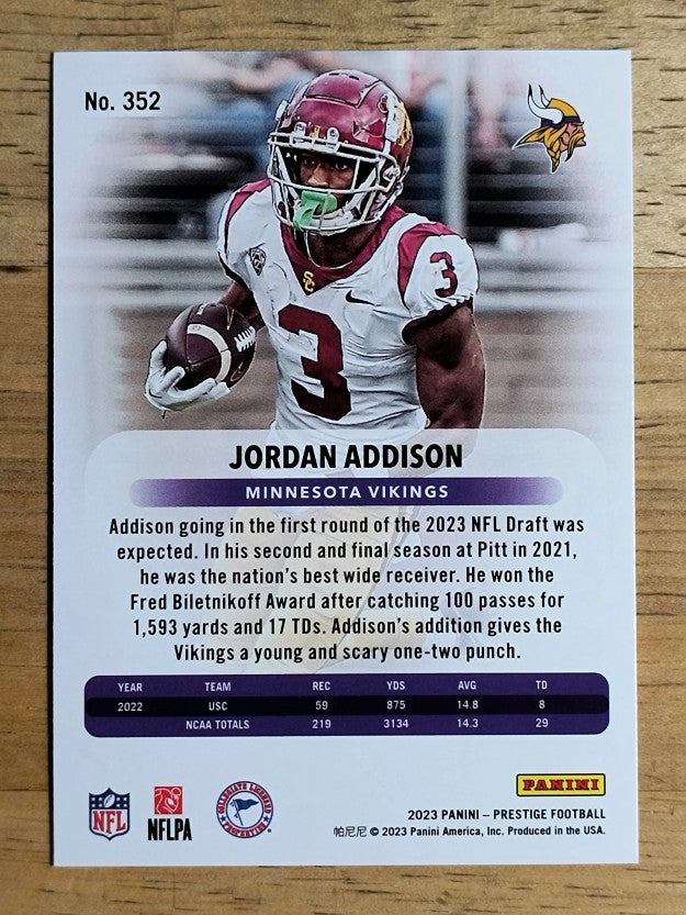 2023 Prestige #352 Jordan Addison RC