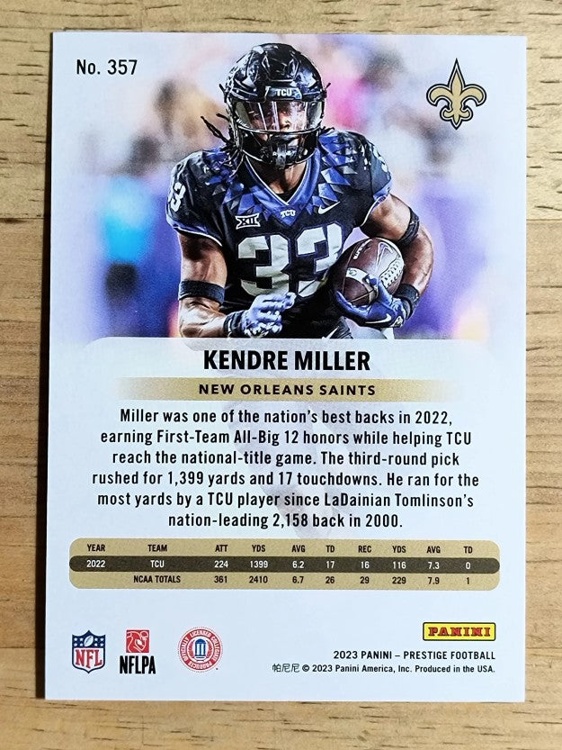 2023 Prestige #357 Kendre Miller RC