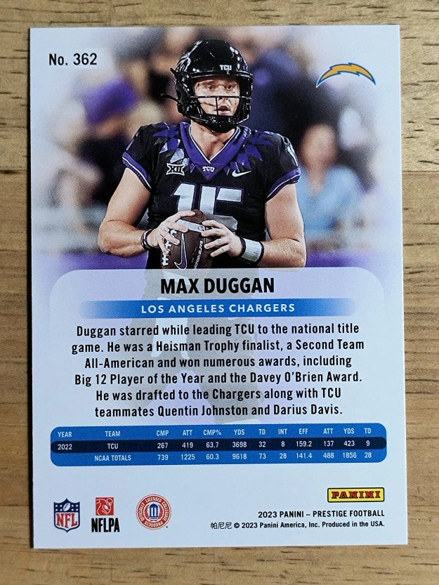 2023 Prestige #362 Max Duggan RC