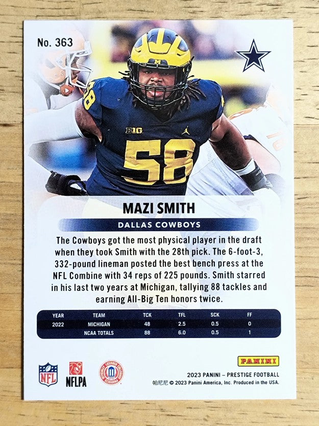 2023 Prestige #363 Mazi Smith RC